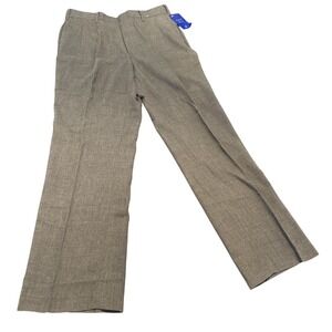 NWT Vintage Robert Bruce Dress Pants 36x33 Brown USA Made Poly Rayon‎ Blend